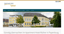 Desktop Screenshot of apartmenthotel-ruether.de