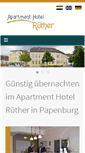Mobile Screenshot of apartmenthotel-ruether.de